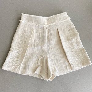 Zara linen high waisted shorts beige sz XS